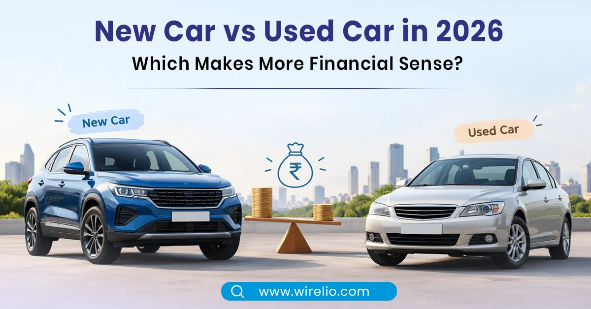 Illustrative comparison of a new car and a used car for buyers evaluating vehicle ownership costs in 2026.