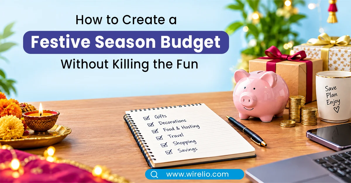 Person planning a festive season budget and calculating shopping expenses for Diwali