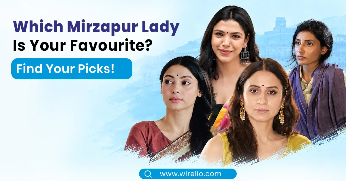 Key female characters from the web series Mirzapur including Beena Tripathi and Golu Gupta